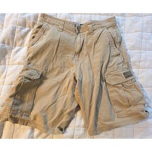 VTG Y2K Aeropostale Heavyweight Cargo Shorts Skater Paratrooper Mens 29 Tan